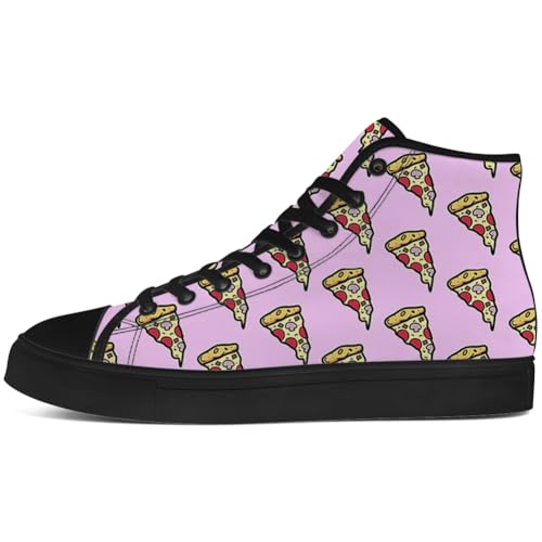 Pizza High Top Canvas Shoes for Men Women High Top Sneakers Lace Up Casual Shoes Gifts for Boyfriend Girlfriend3