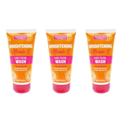 Image of Beauty Formulas Brightening Vitamin C Daily Facial Wash, 150ml, Pack of 3