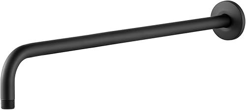 Miniatura 76 de OFFO Brazo de ducha con brida, 6 pulgadas de níquel cepillado para montaje en pared, ángulo de repuesto para cabezal de ducha fijo y cabezal