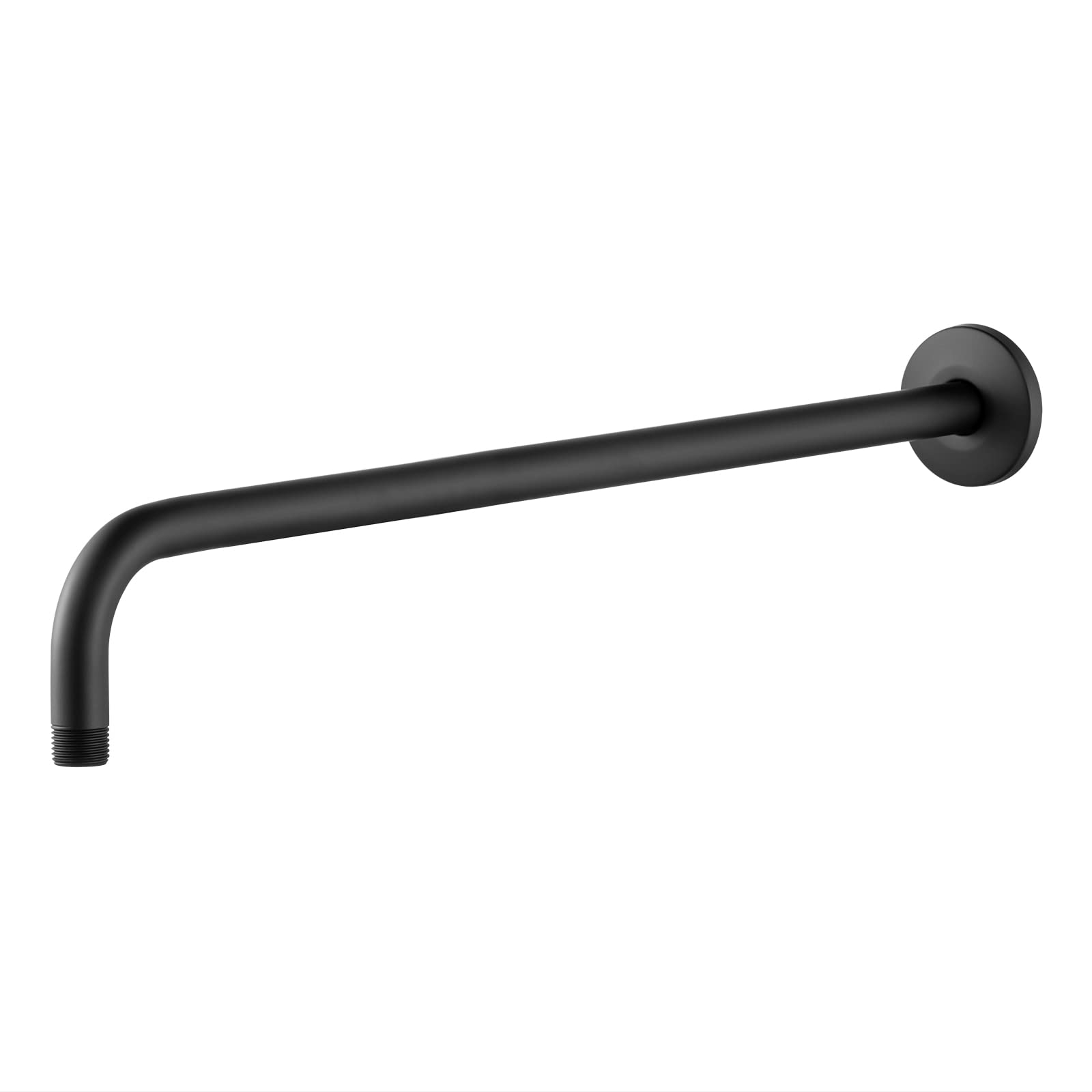 OFFO Shower Arm with Flange, 10 in Wall Mount Replacement Angle Shower Head Arm Wall-Mounted for Fixed Shower Head & Handheld Showerhead, Matte Black — view 22