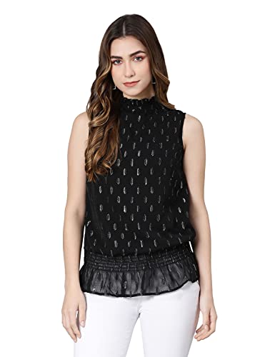 Image of oxolloxo Shine Lara Lurex Print Color Women Linned top