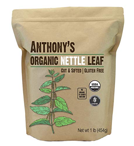 Anthonys Organic Nettle Leaves 1 lb Gluten Free Non GMO Cut & Sifted Loose Leaf Non Irradiated