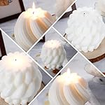 2 Pcs Knot Ball and Swirl Pillar Candles Large Handmade Scented Soy Wax Bubble Aesthetic Candle for Housewarming Gift Room Shelf Decor - Image 5
