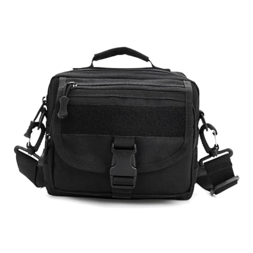 Bolso bandolera de nailon con bolsillos organizadores y correas laterales