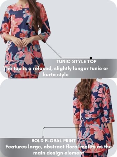 Image of Leriya Fashion Kurta Sets for Woman | Co ord Set for Women Stylish | Kurti Set for Woman | Short Kurti for Women | Kurtis | Ethnic Jaipuri Straight Kurta Set with Palazzo Pants | Salwar Suit for Party Outfits
