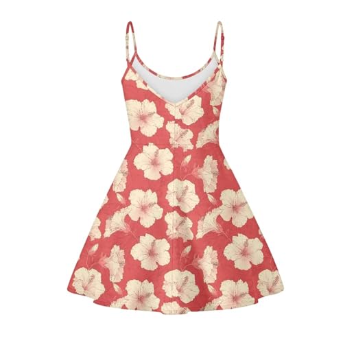 Image of Spaghetti Strap Midi Satin Dresses Summer Sleeveless Sundree Women Girl Beach Party Swing Dress