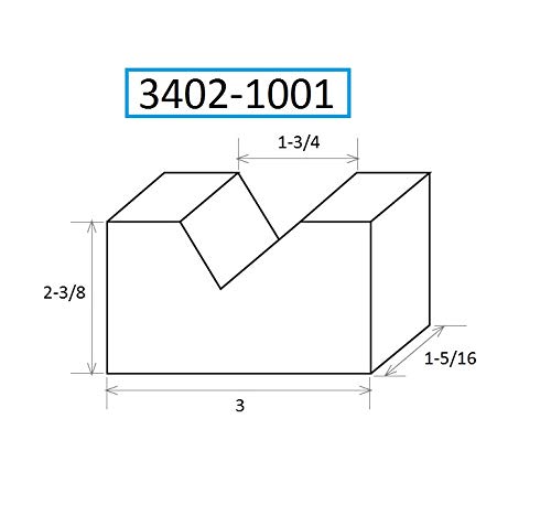 HHIP 3 X 1-3/4 X 2-3/8 INCH CAST Iron V Block Set (3402-1001)