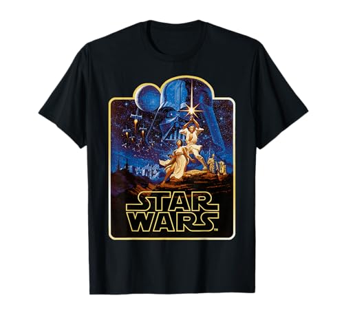 Star Wars A New Hope Luke & Leia Vintage Poster Art T-Shirt