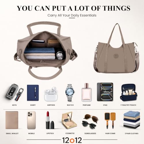 Image of Women's Large Tote Bag for Office, Travel, Shopping, Daily Use | Shoulder Handbag, Gift for Girls, Stylish Ladies Purse | Fits Upto 15.6 inch Laptop, A4 Files etc.