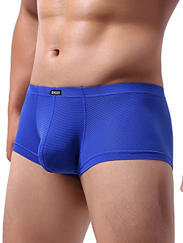 Ikingsky Men's Stretch Bulge Boxer Briefs Sexy Low Rise Pouch Shorts Soft Underpanties For Men (Medium, 6 Pack) #TOP2