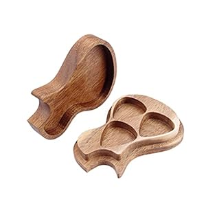 Houten Gitaar Picks Case Houder: Gitaar Pick Opbergdoos Ukelele Bass Picks Container Voor Gitarist Muziekliefhebbers…