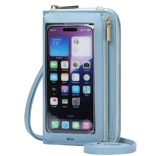 Image of GOIACII Phone Purse Crossbody Bags for Women Small Travel Wallet Touch Screen RFID Blocking