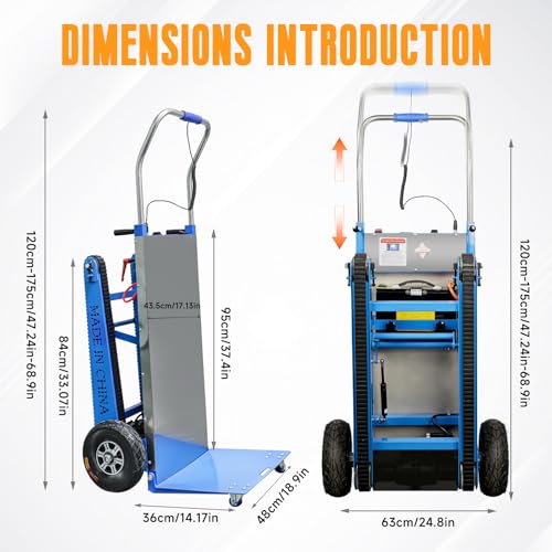 Carretilla eléctrica para escaleras con capacidad 661 lb miniatura 5