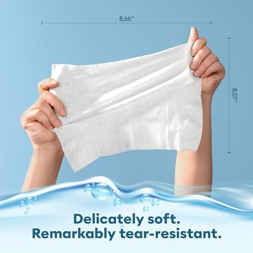 Image of PAPILION 99% Water Baby Wipes, Extra Large Diaper Wipes for Sensitive Skin, Fragrance-Free, Dermatologically Tested, Soft & Durable Fabric, Flip-Top Pack, Gentle Cleansing, 50 PCS X 12 Units