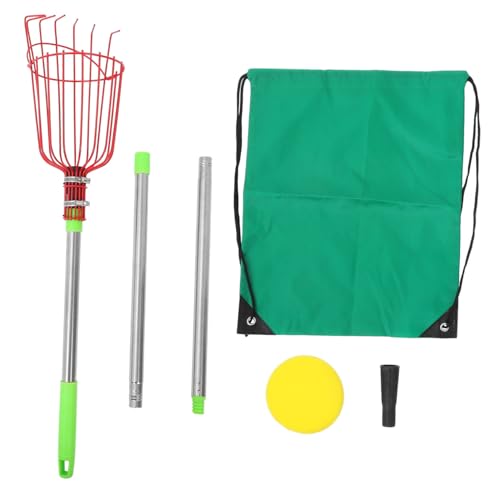 balacoo Fruit Picker Bag Telescoping Grabber Garden Harvest Basket Blueberry Picker Cherry Picker Acorn Picker Tree Picker Tool Picker Stainless Steel Red