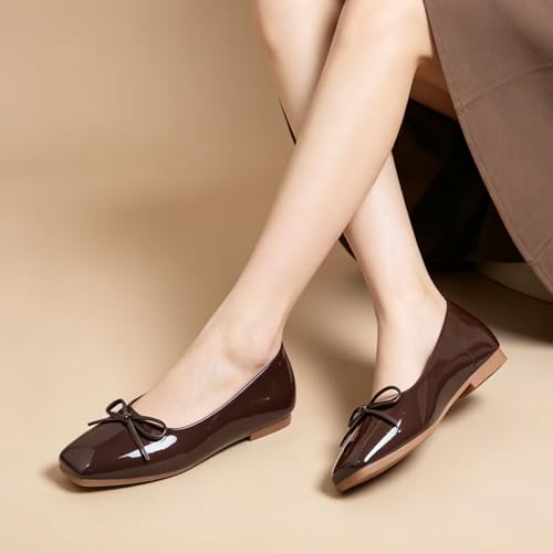Image of Dear Time Women's Casual Foldable Ballet Flats Square Toe Ballerina Flats Shoes Comfortable