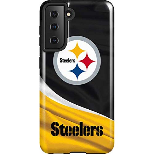 Skinit Pro Phone Case Compatible with Galaxy S21 5G - Officially Licensed NFL Pittsburgh Steelers Design