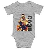 Material: 100% algodón Johnny Cash Baby Boys Girls Onesies Body de Manga Corta