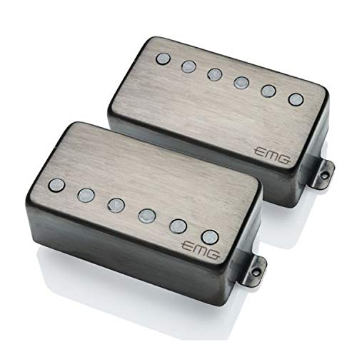 EMG 57/66 TW Set Dual Mode Guitar Pickup, Floyd Rose Spaced, Brushed Black Chrome