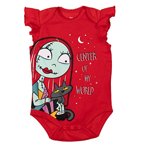 Disney Nightmare Before Christmas Jack Skellington Sally Newborn Baby Girls 5 Pack Cuddly Short Sleeve Baby Bodysuits Multicolor 0-3 Months #TOP2