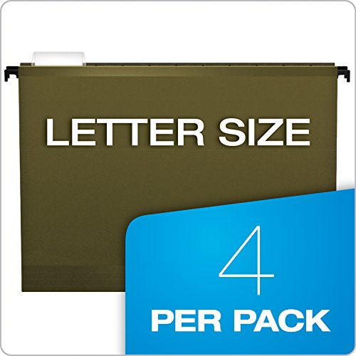 Pendaflex Surehook Reinforced Extra Capacity Hanging Pockets, Letter Size, Standard Green, 4/Pk (09217) #TOP6