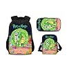 Rick and Morty rugzak 3-delige set schoolrugzak rugzak rugzak sporttas + etui (12)