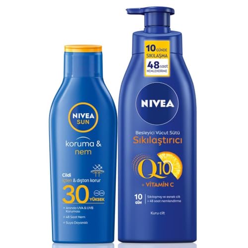 Güneş Losyonu Spf30 200 Ml+Q10 Sıkılaştırıcı Vücut Sütü 400 Ml