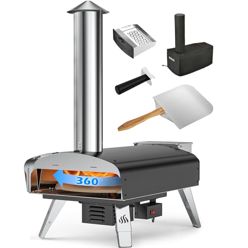 Mimiuo Outdoor Pizza Oven Wood Pellet Fired Pizza Stove with...