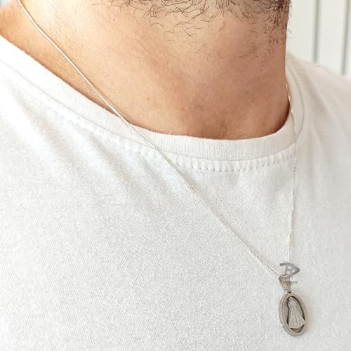 PINGENTE MEDALHINHA NOSSA SENHORA APARECIDA - AÇO - JROMERO ARTIGOS® (Prateado)