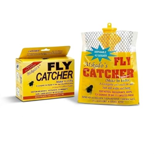Image of Mikado's Fly Catcher- Chemical-Free & Odourless Fly Catcher Bag | Eco-Friendly for Home, Kitchen, Restaurant, Outdoor & Farm | Easy Hang Control, High Catch Capacity