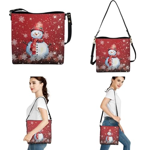 Image of HUGS IDEA Leather Purses and Handbag for Women Bucket Bag with Wrist Wallet 2 Packs