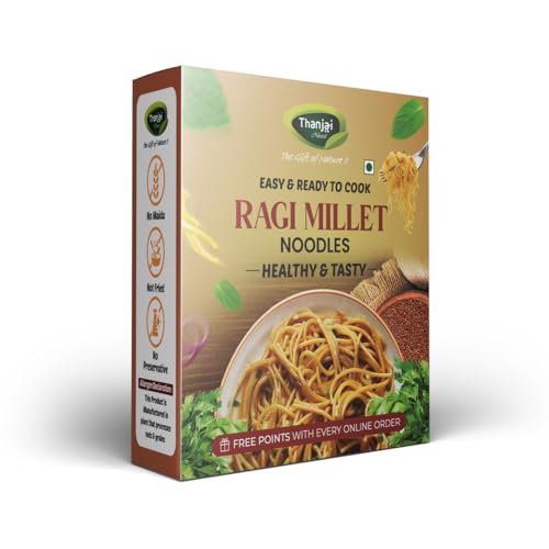 Image of Thanjai Natural Millet Noodles 180 Grams X 4 Varieties (720 Grams) of Homemade Natural Moringa | Corn | Horsegram and Ragi Millets Noodles (No Preservatives, No Chemicals, No Artificial Extract)