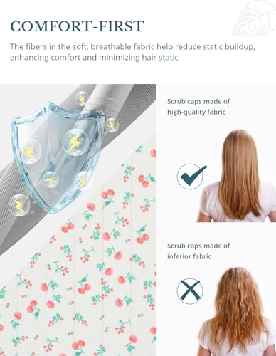 Image of Scrub Caps for Women with Buttons, Classic Surgical Caps