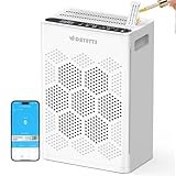 Luftreiniger Allergiker für Wohnung, HEPA H14 Filter mit waschbarem Vorfilter gegen Zigarettenrauch, Schimmel und Gerüche, CADR 300m³/h, App- und Alexa-Steuerung