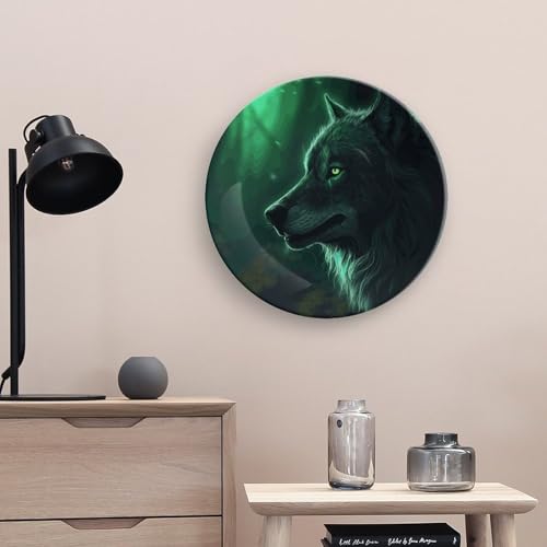Plato decorativo Green Wolf Bone China 10 pulgadas miniatura 5