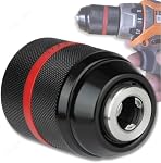Keyless Hand Power Drill Chuck 1/2”-20UNF Mount, 2~13mm Self-tighten Drill Chuck,Keyless Chuck for Multiple Purposes(Before Purchasing,Make Sure That Your Drill Chuck is 1/2 "-20UNF)