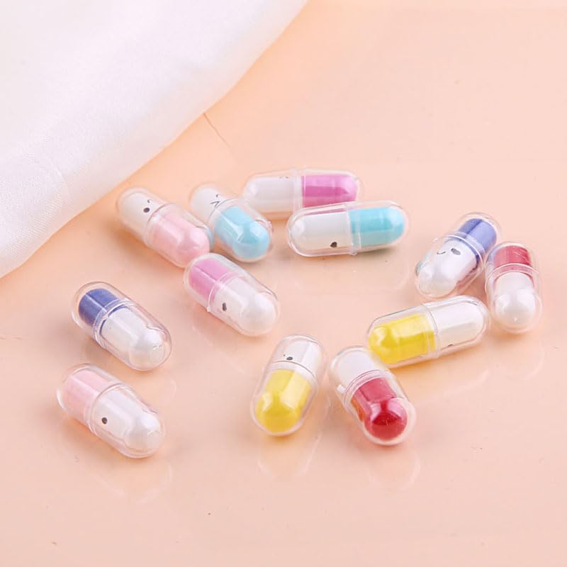 Ximimark 100PcsVibrant Random Mix 3D Smiling Face Pill Charms - Cute & Fun Jewelry Making Delights for DIY Bracelets, Earrings, and Keychains - Unleash Your Creativity! - Image 3