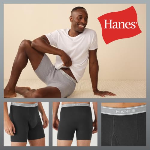 Image of Hanes Men's Underwear Boxer Briefs, Cool Dri Moisture-Wicking Underwear, Cotton No-Ride-Up for Men, Multi-packs Available