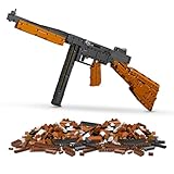 Lrure 1:1 Model Gun Building Blocks Toy Playset, DIY Assembling Guns Building Toys Set for Gifts, Splicing Brick Gun Model Kit for Military Fans and Collectible (1208 Pcs)