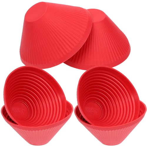 SMASOLO Abridor de Frascos de Goma Antideslizante Resistente al Calor Tamaño Mediano Color Transparente Juego de 6 Unidades para Cocina y Personas Mayores