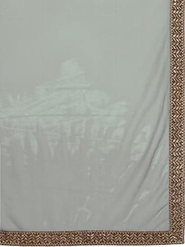 Image of ZIYAA Women's Beige Chanderi A-Line Kurta Palazzo and Dupatta Set