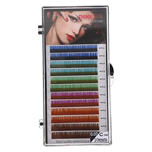 BELLIFFY 1 Caja Extensiones De Pestañas Postizas De Color Suministros De Injerto De Pestañas Para Salón De Bricolaje En El Hogar