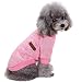Pet Dog Classic Knitwear Sweater Warm Winter Puppy Pet Coat Soft Sweater Clothing For Small Dogs (M, Pink)