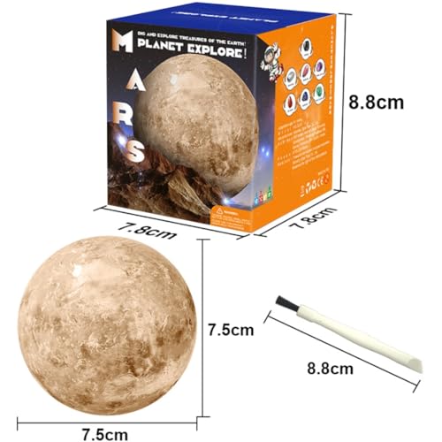 Image of Oligitdi Rocks and Minerals Education Set Archaeological Toys Excavation Toys Archaeological DIY Assembly Model for Children (Mars)
