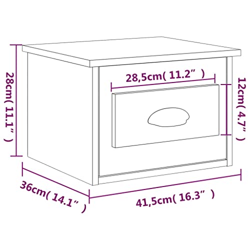 Table de chevet murale noire étroite pour libérer l'espace au sol du lit