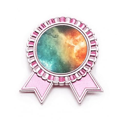 Broche nébuleuse bleue en métal idée cadeau astronomie originale