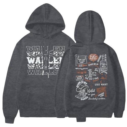 BANGELY Western Hoodie Women Rodeo Cow Skull Graphic Shirt Country Concert Vintage Sweatshirt Cowboy Long Sleeve Pullover B-grey