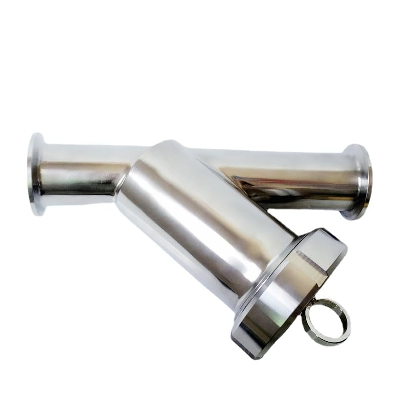 102mm Pipe OD x 4" Tri Clamp Y-Shaped Strainer Filter SUS 304 316L Stainless Steel for Homebrew Brewing(600 Mesh,SUS316L)