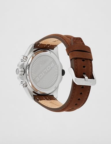 Image of Police Green Dial Multifunction Leather Strap Watch for Men