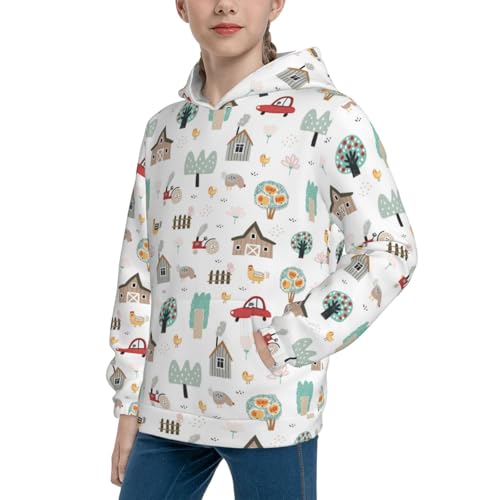 Summer Farm Kid Hoodies Boys Sweatshirts Girls Pullover with Pocket2